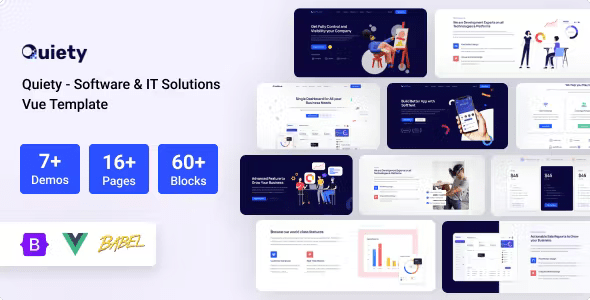 Quiety – Software & IT Solutions Vue JS Template 3.0.0