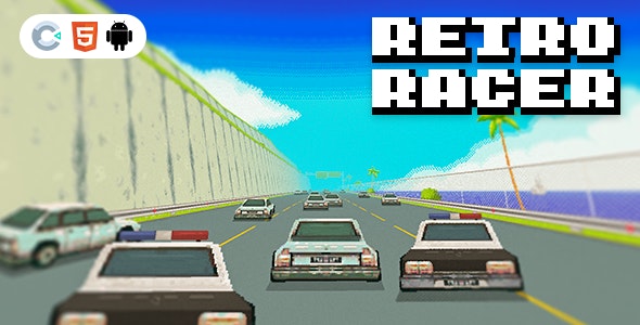 Retro Racer 3D – (HTML5 Game – Construct 3)