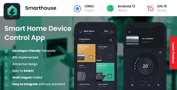 Smart Home App UI KIt| Iot App UI Kit | Home control App UI Kit| Home automation App UI Smarthous