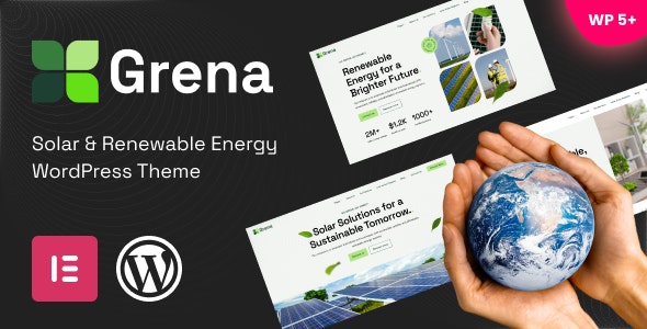 Grena – Solar  Renewable Energy WordPress Theme