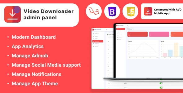 All Video Downloader – Android App + Admin Panel PHP Laravel