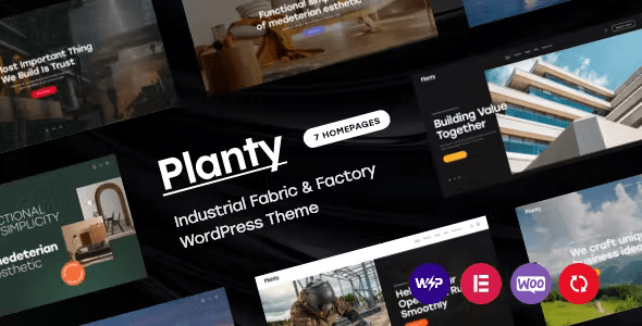 Planty – Industrial Fabric  Factory WordPress Theme 1.14