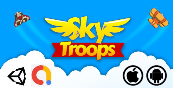 Sky Troops Unity Casual Air Shooter Game for Android and iOS with Admob