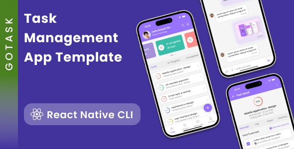 Task Organizer | Task Management App | Planning App | Task Planner App | React Native CLI | GoTask