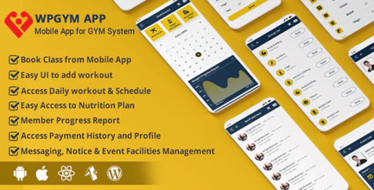 WPGYM App – Mobile App for WordPress Gym System