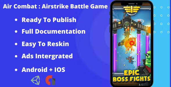 Air Combat : Airstrike Battle Game (Complete Unity + Admob)