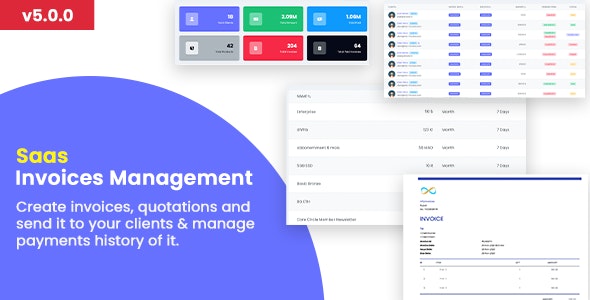 Invoice SaaS Management System – Accounting and Billing tool / Laravel Invoice Management 7.0