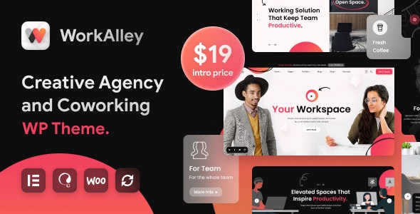 WorkAlley – Creative Agency  Coworking WordPress Theme