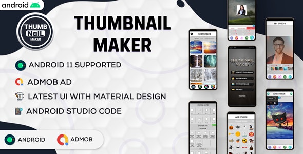 Ultimate Thumbnail Maker | Facebook covers | Instagram thumb | Android code | Admob ads |v 3.0