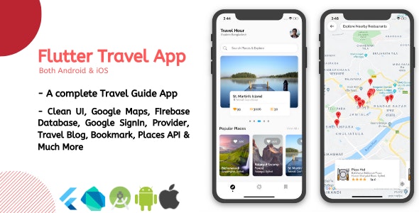 Flutter Travel App UI Kit Template – Travel Hour