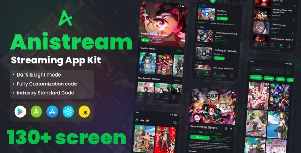 Anistream – Streaming React Native CLI Ui Kit