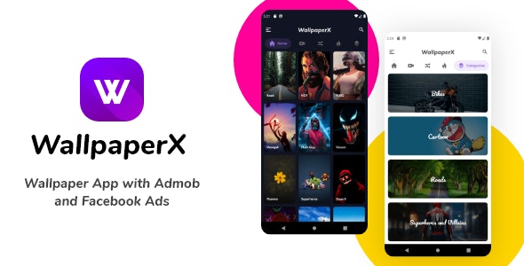 WallpaperX – Wallpaper app with Admin Panel , Admob and Facebook ads