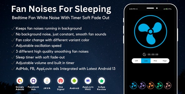 Fan Noises For Sleeping – Bedtime Fan White Noise Android