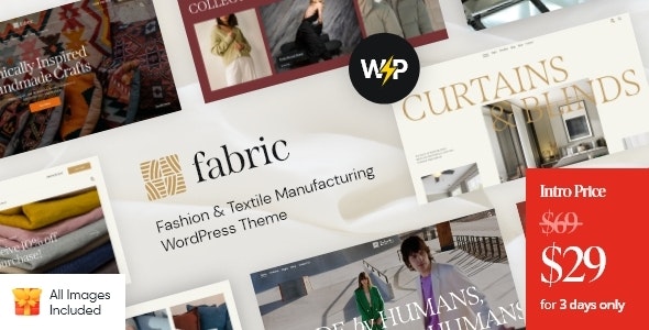 Fabric – Fashion  Textile Manufacturing WordPress Theme 1.3