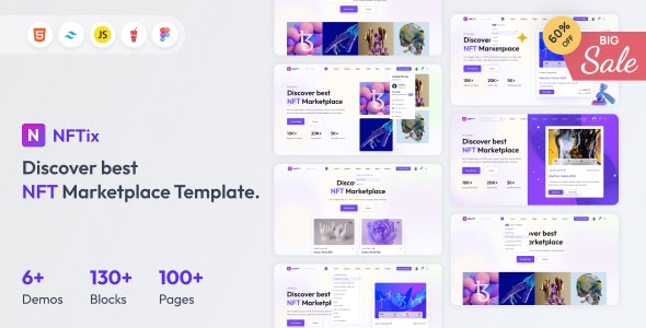 NftiX – Multipurpose NFT Marketplace Template