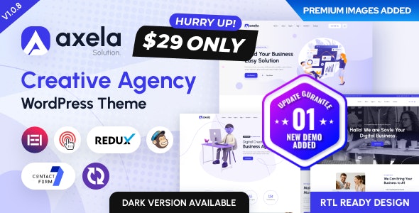 Axela – Creative Agency  Portfolio WordPress Theme