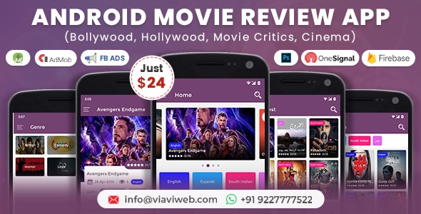 Android Movie Review App (Bollywood, Hollywood, Movie Critics, Cinema)