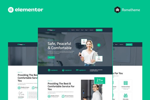 Kangkunci – Locksmith  Security System Elementor Pro Full Site Template Kit