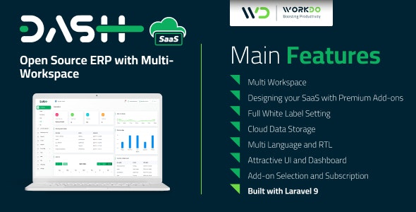 WorkDo Dash SaaS – Open Source ERP with Multi-Workspace 5.3