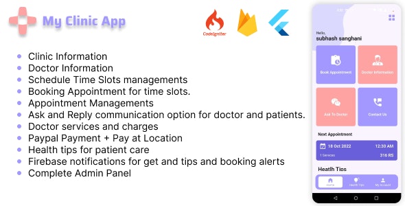 Personal Clinic App for Doctor, Complete Flutter app for doctor appointment booking