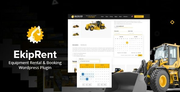 Ekiprent – Equipment Rental  Booking WordPress Plugin