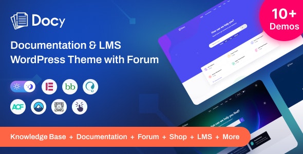 Docy – Premium Documentation, Knowledge base  LMS WordPress Theme with Forum 3.4.0