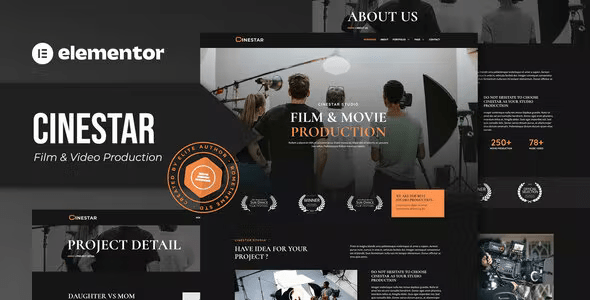 Cinestar – Film & Video Production Elementor Template Kit