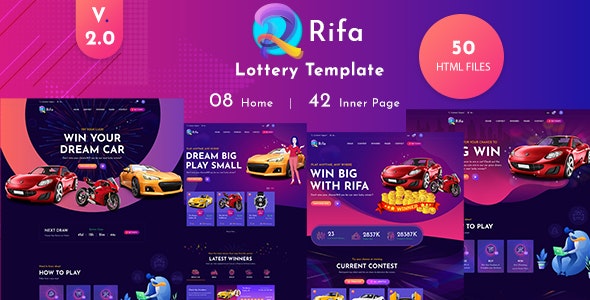 Rifa – Online Lotto  Lottery HTML Template