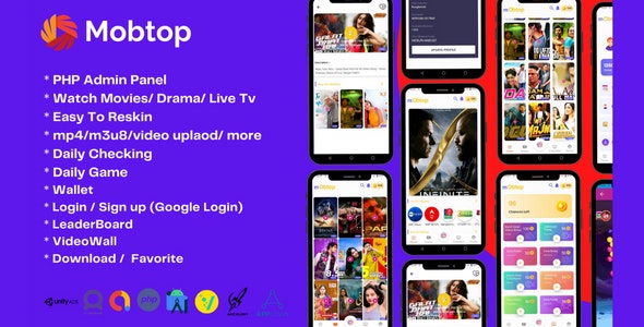 Mobtop Tv Movies – TV Series – Live TV Channels With Earning App