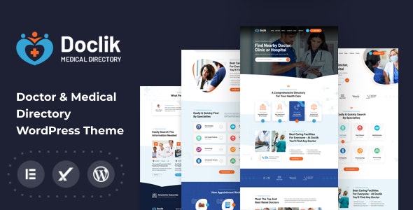 Doclik – Medical  Clinic Directory WordPress Theme