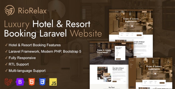 RioRelax – Laravel Luxury Hotel & Resort Booking Website 1.6.1