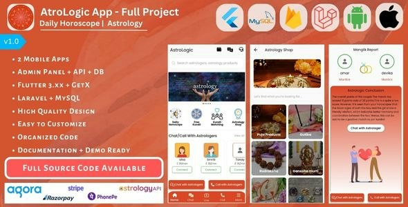 AstroLogic App | Star Guidance : Explore AstroLogic | Full Project | Apps |  Admin | API + DB