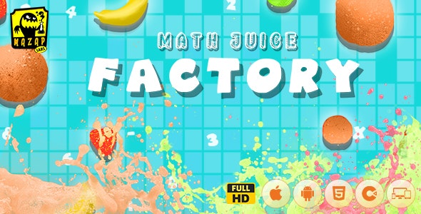 Math Juice Factory – Educational Game (Construct 3)