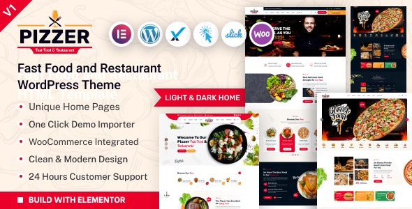 Pizzer – Fast Food  Restaurant WordPress Theme