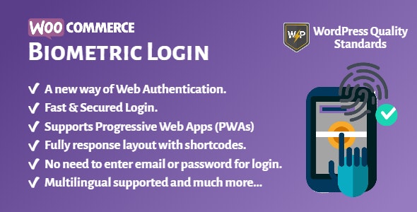 WooCommerce Biometric Login | Fingerprint | Web Authentication (WebAuthn)