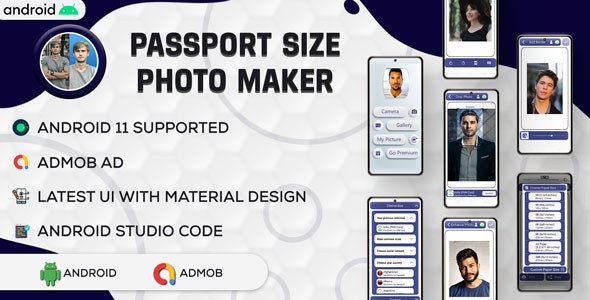 Passport Size Photo Maker | ID Photo Maker Studio | Passport Photo Editor | Android Code |Admob|V2.0