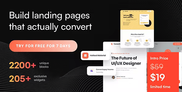 Convertio – Conversion Optimized Landing Page Theme 2.0.2