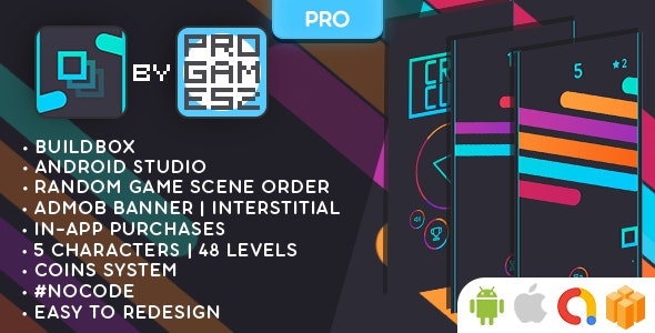 Crazy Cube (PRO) – BUILDBOX CLASSIC game – Android and iOs