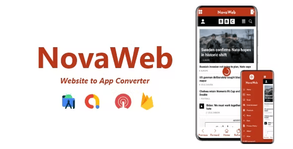 NovaWEB – Android WebView App | ADMOB, FIREBASE, ONESIGNAL