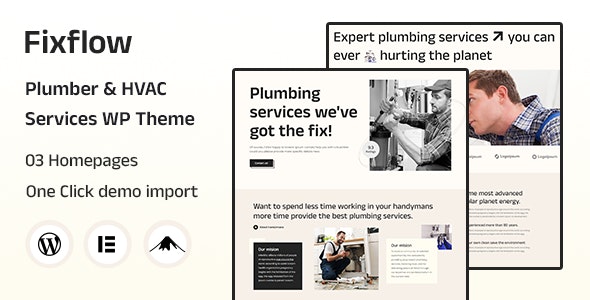 Fixflow – Plumber  Handyman WordPress Theme