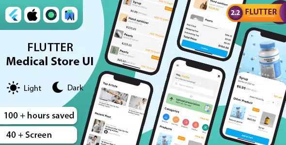 Flutter Medical Store UI kit | Upload Prescription | Shopping UI | Health Blog | UI Kit Template