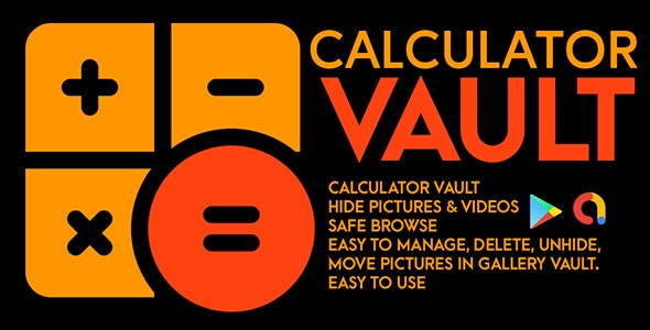 Secret Calculator Vault – Hide Photo  Lock Videos | Android Code | Admob Ads