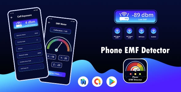 Phone EMF Detector – Ultimate – ElectroSmart – EMF Meter – Radiation Detector – Android Application