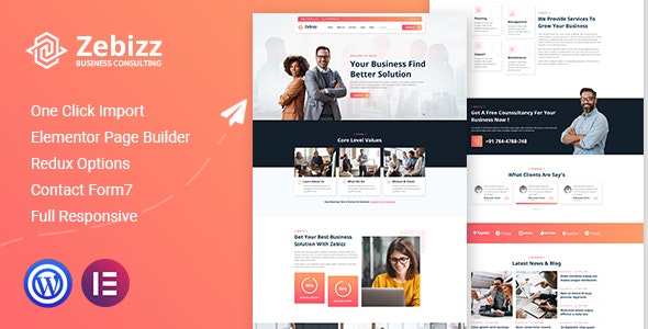 Zebizz – Business Consulting WordPress Theme