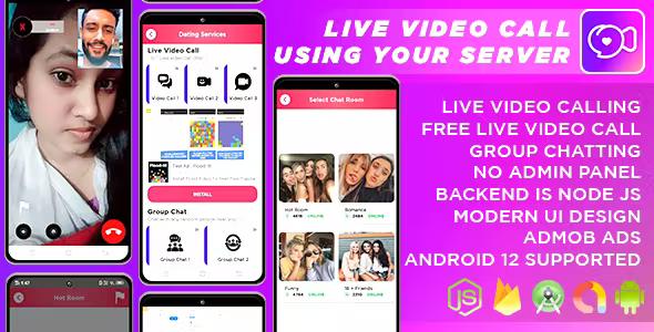 Random Live Video Call | Server Video Call, Real Video Call Chat, 1 to 1 video Call, Backend Node JS | Full Applications