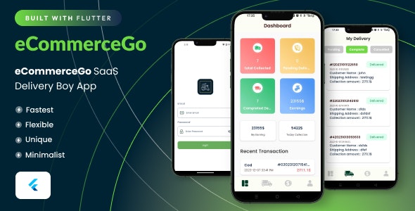 eCommerceGo SaaS Delivery Boy App
