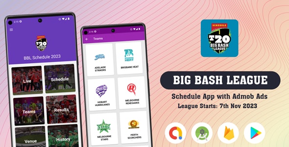 Big Bash League Schedule App – KFC BBL 23-2024 | Cricket Live Score | Android App