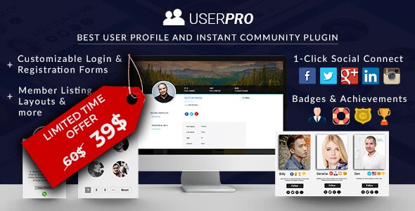 UserPro – Community and User Profile WordPress Plugin 5.1.7 with Addons