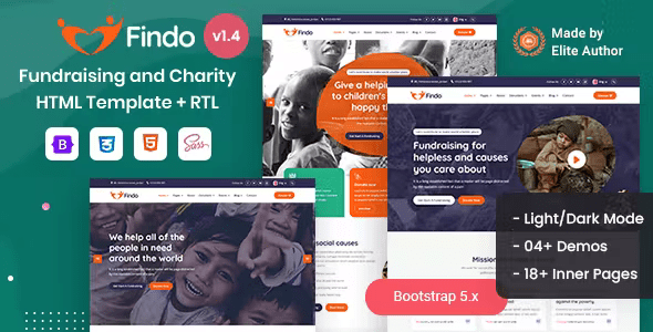 Findo – Fundraising & Charity HTML Template