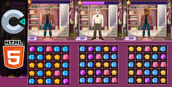 Dress up Match 3 – HTML5 Game – C3P